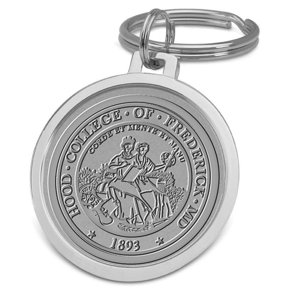 Silver Hood College Blazers Team Logo Split-Wire Key Ring