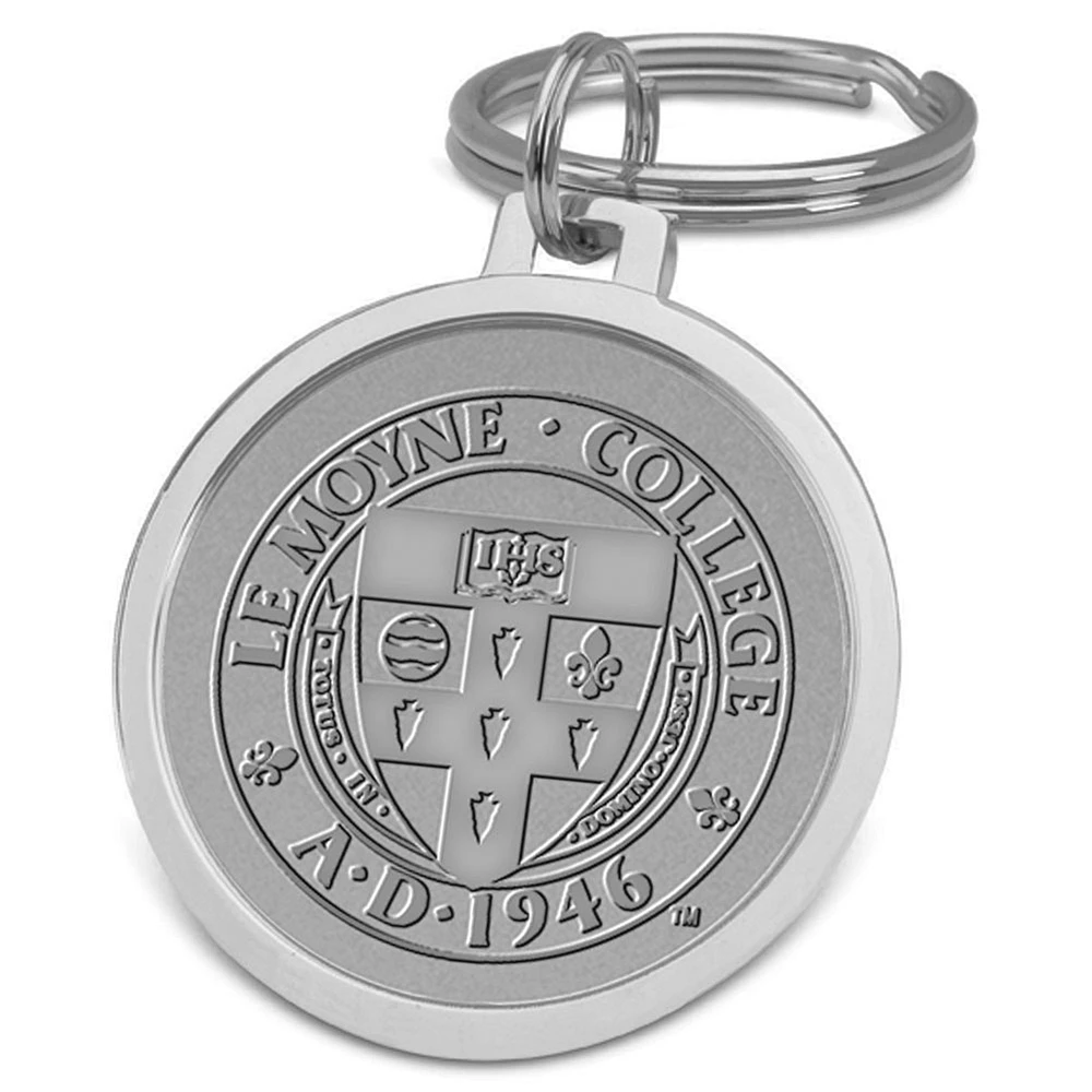 Silver Le Moyne Dolphins Team Logo Split-Wire Key Ring