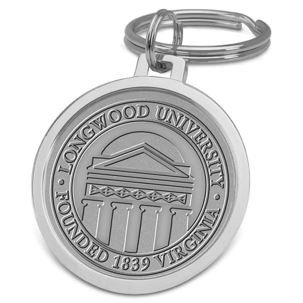 Silver Longwood Lancers Team Logo Split-Wire Key Ring
