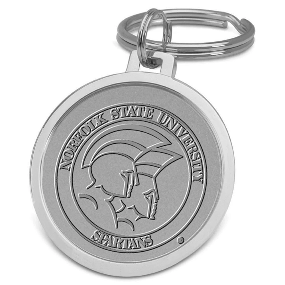 Silver Norfolk State Spartans Team Logo Split-Wire Key Ring