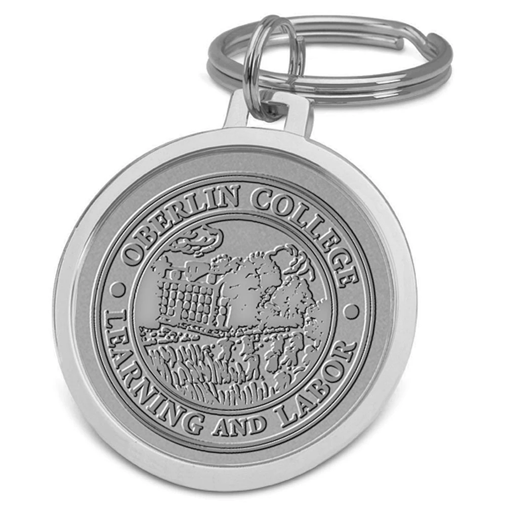 Silver Oberlin Yeomen Team Logo Split-Wire Key Ring