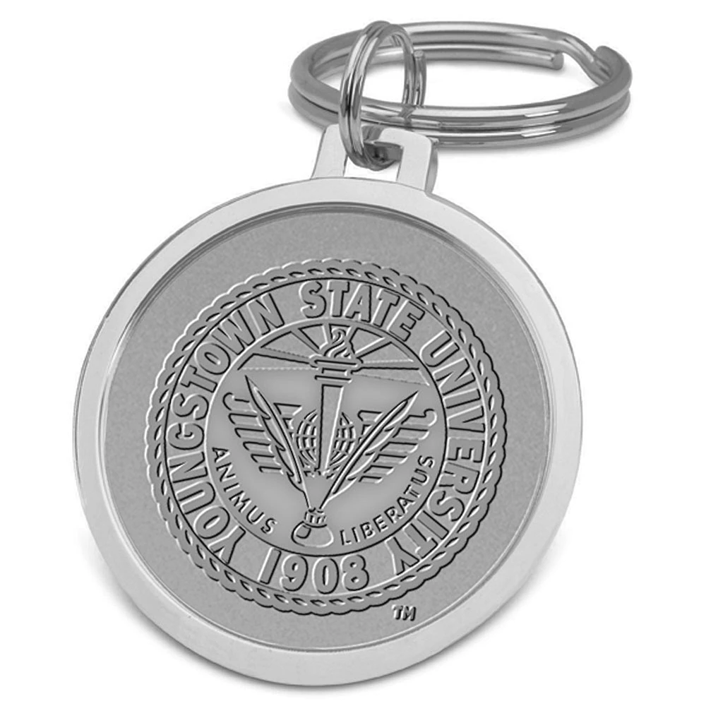 Silver Youngstown State Penguins Team Logo Split-Wire Key Ring