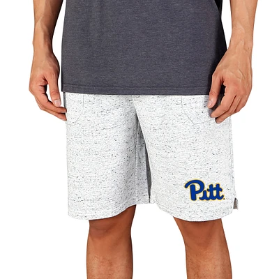 Men's Concepts Sport White/Charcoal Pitt Panthers Throttle Knit Jam Shorts