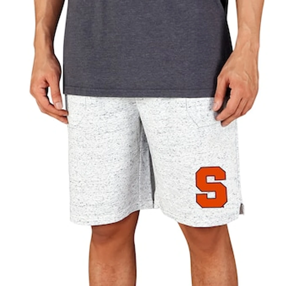 Men's Concepts Sport White/Charcoal Syracuse Orange Throttle Knit Jam Shorts