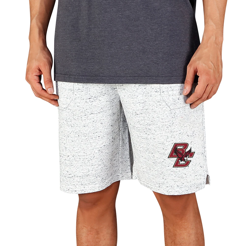 Men's Concepts Sport White/Charcoal Boston College Eagles Throttle Knit Jam Shorts