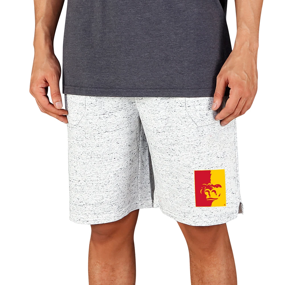Men's Concepts Sport White/Charcoal Pittsburg State Gorillas Throttle Knit Jam Shorts