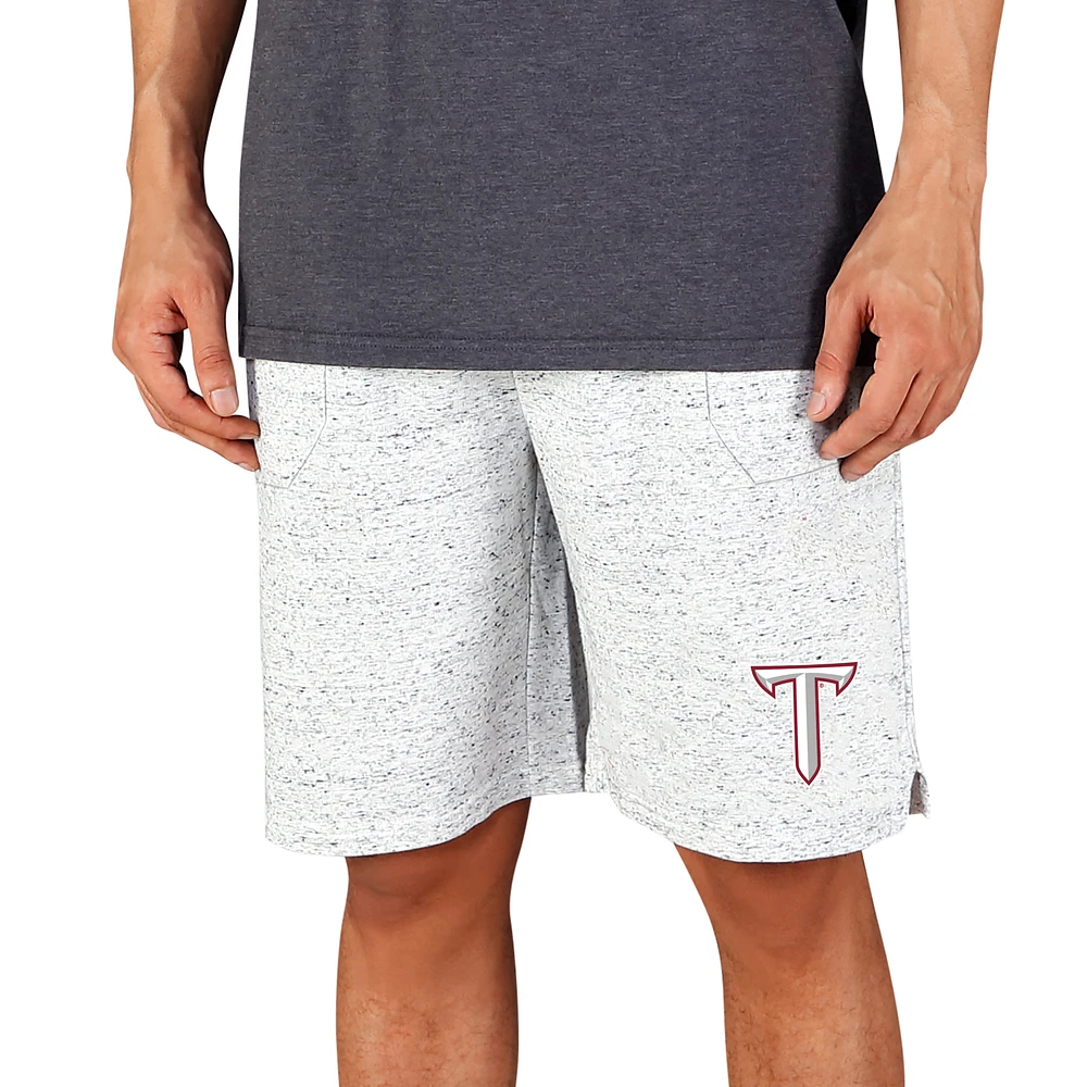 Men's Concepts Sport White/Charcoal Troy University Trojans Throttle Knit Jam Shorts