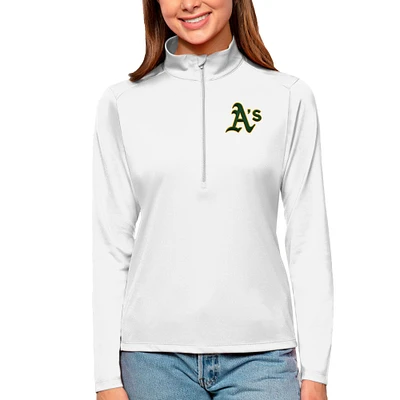 Women's Antigua Athletics Tribute Quarter-Zip Pullover Top