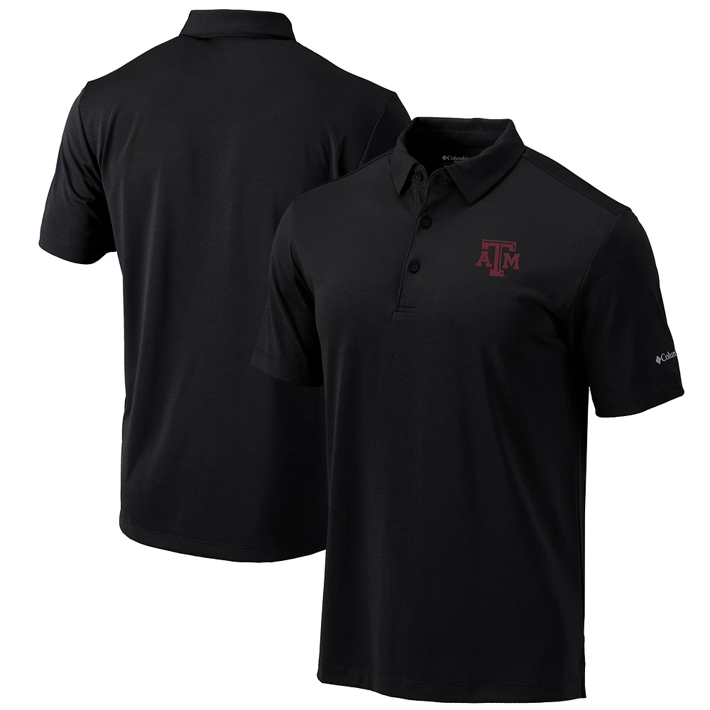 Men's Columbia Black Texas A&M Aggies Omni-Wick Drive Polo