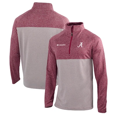 Men's Columbia Crimson Alabama Tide Omni-Wick Rockin' It Quarter-Zip Pullover Jacket