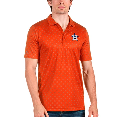Men's Antigua Orange Houston Astros Spark Polo