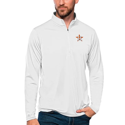 Men's Antigua Houston Astros Tribute Quarter-Zip Pullover Top