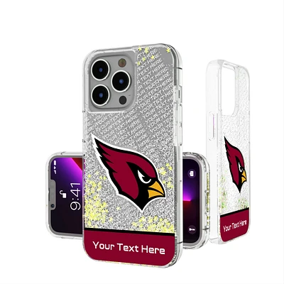 Arizona Cardinals Personalized Endzone Plus Design iPhone Glitter Phone Case