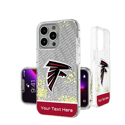 Atlanta Falcons Personalized Endzone Plus Design iPhone Glitter Phone Case