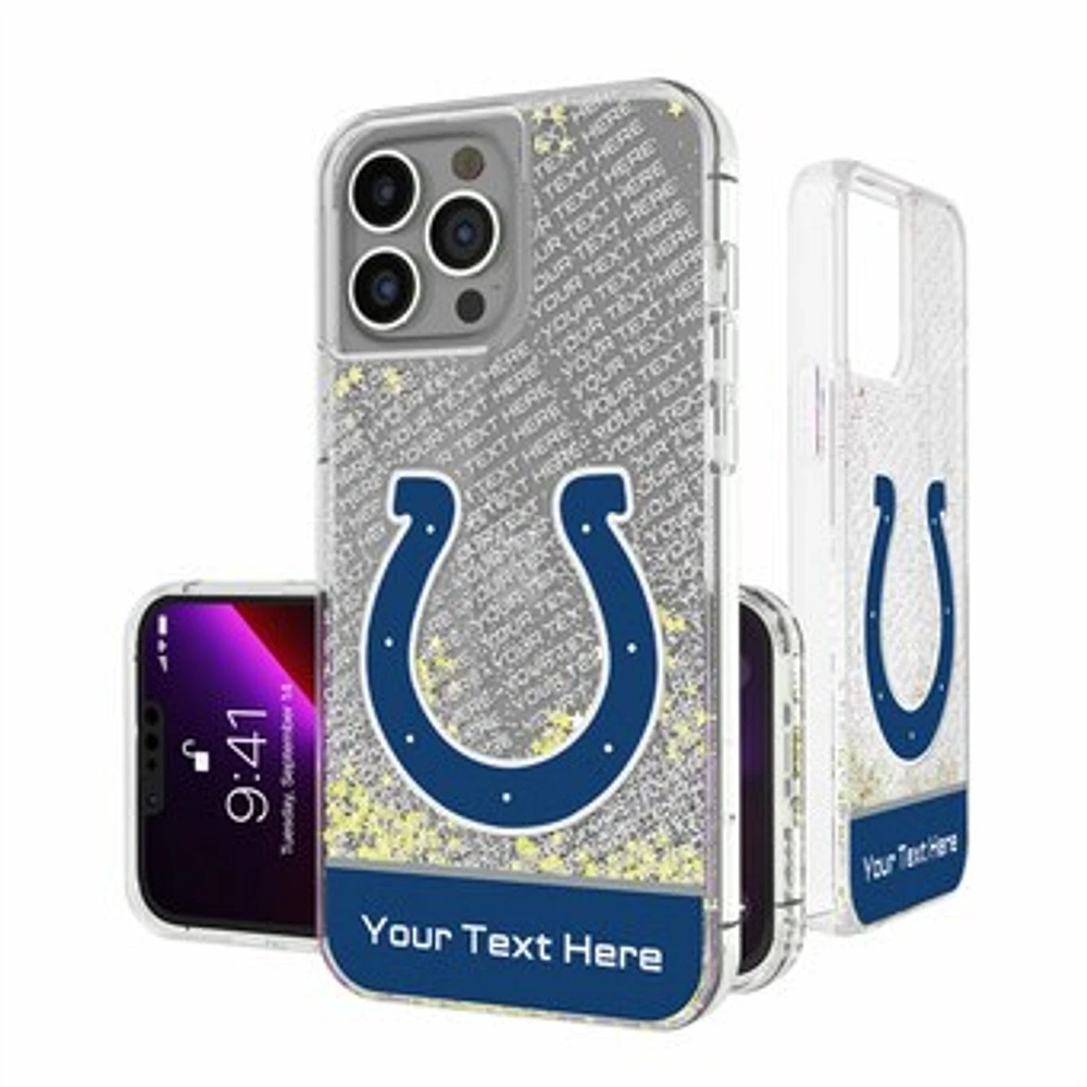 Indianapolis Colts Personalized Endzone Plus Design iPhone Glitter Phone Case