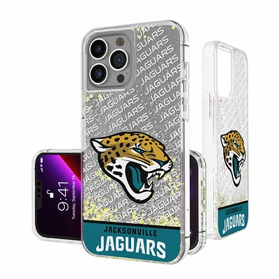 Jacksonville Jaguars Personalized Endzone Plus Design iPhone Glitter Phone Case