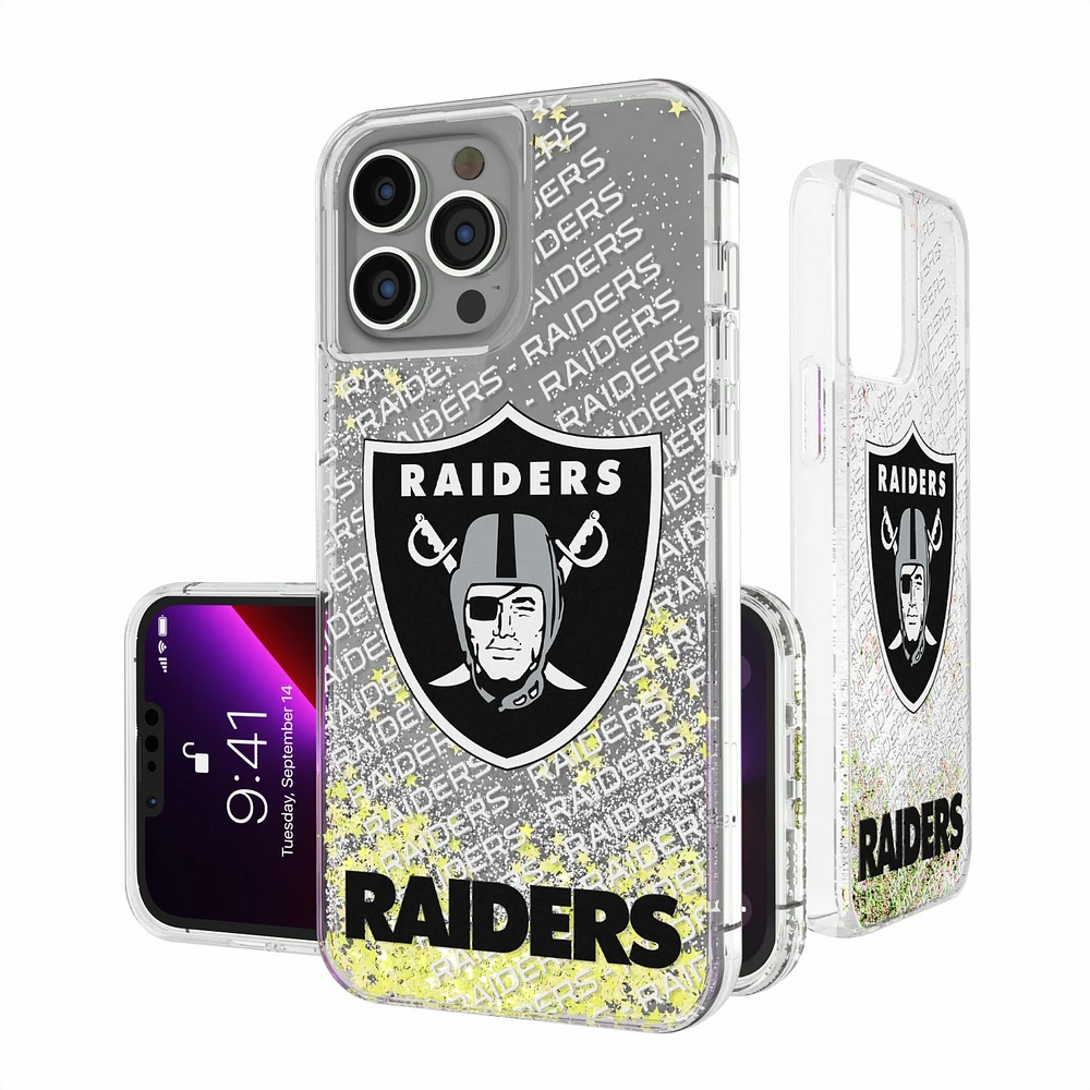 Las Vegas Raiders Personalized Tilt Design iPhone Glitter Phone Case