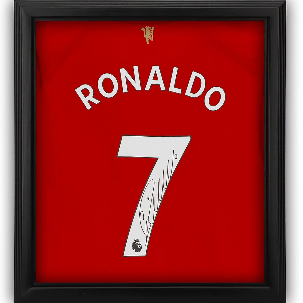 Cristiano Ronaldo Manchester United Autographed Framed adidas 2021 Home Jersey Shadowbox