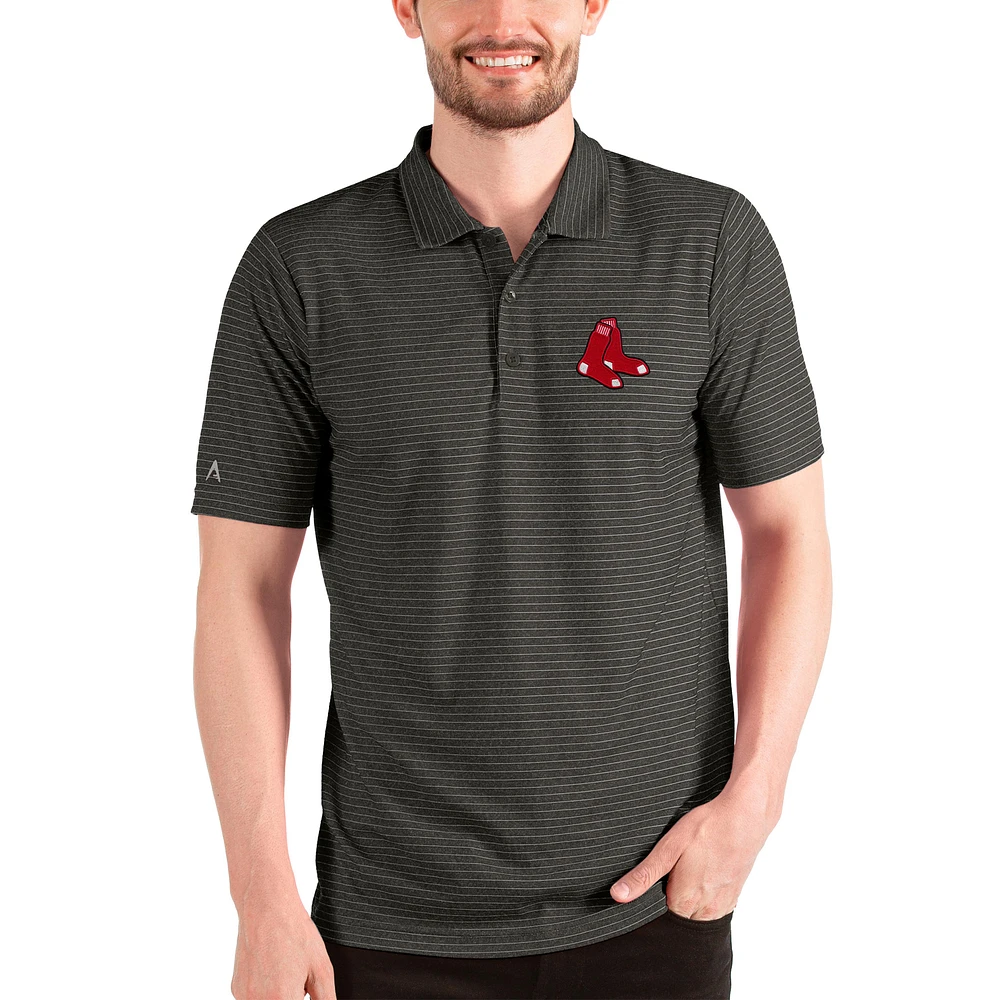 Men's Antigua Heathered Navy/Red Boston Red Sox Esteem Polo
