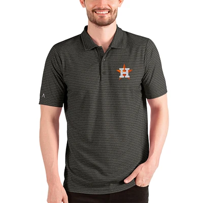 Men's Antigua Heathered Black/Silver Houston Astros Esteem Polo