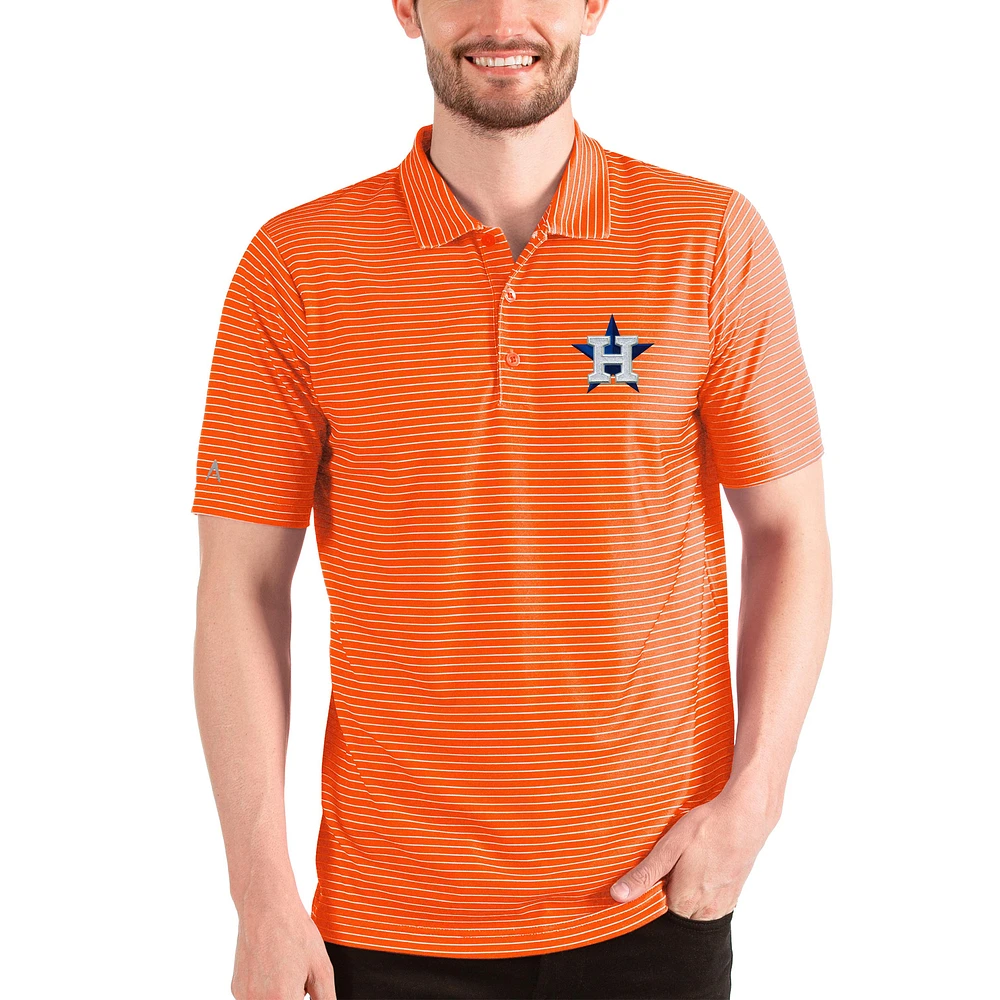 Men's Antigua Orange/White Houston Astros Esteem Polo