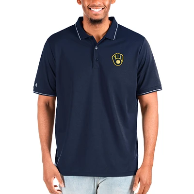 Men's Antigua Navy Milwaukee Brewers Big & Tall Affluent Polo