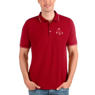 Men's Antigua Red Boston Red Sox Affluent Polo