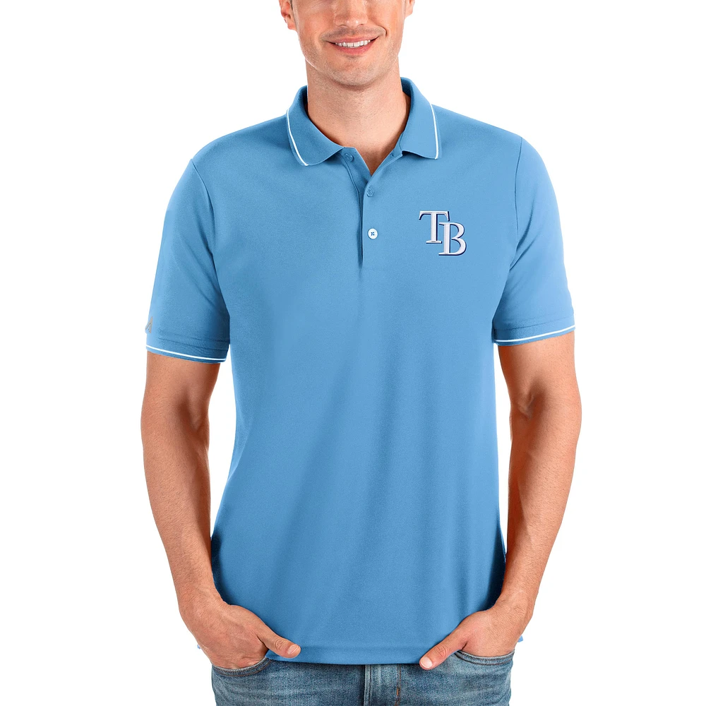 Men's Antigua Powder Blue Tampa Bay Rays Affluent Polo
