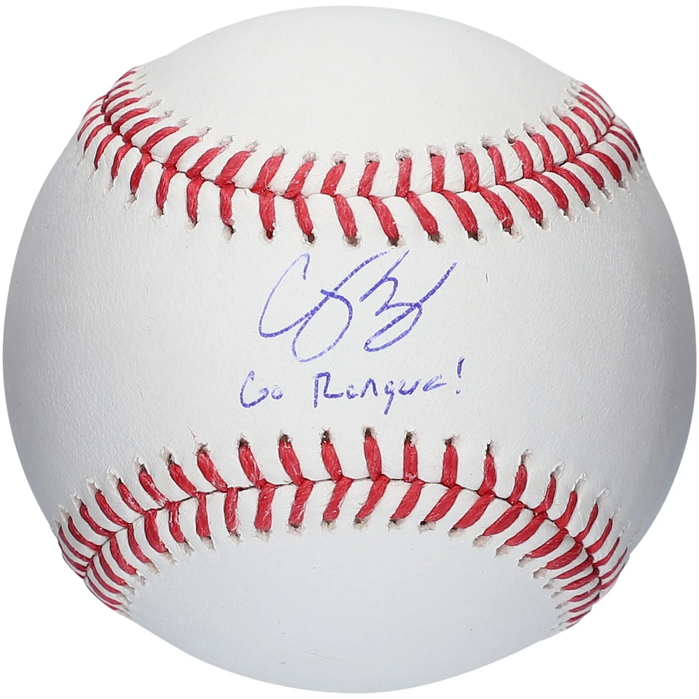 Corey Seager Texas Rangers Autographed Baseball with "Go Rangers!" Inscription