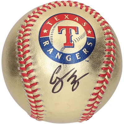Corey Seager Texas Rangers Autographed Gold Leather Baseball