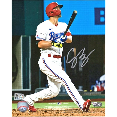 Corey Seager Texas Rangers Autographed 8" x 10" Hitting Photograph