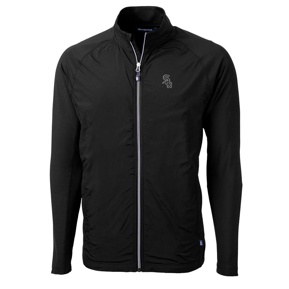 Men's Cutter & Buck Chicago White Sox Big Tall Adapt Eco Knit Full-Zip Jacket