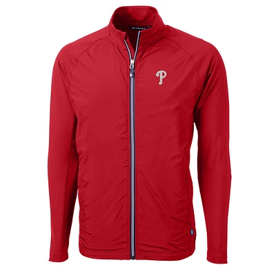 Men's Cutter & Buck Philadelphia Phillies Big Tall Adapt Eco Knit Full-Zip Jacket