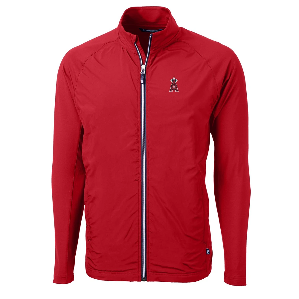 Men's Cutter & Buck Red Los Angeles Angels Big Tall Adapt Eco Knit Full-Zip Jacket