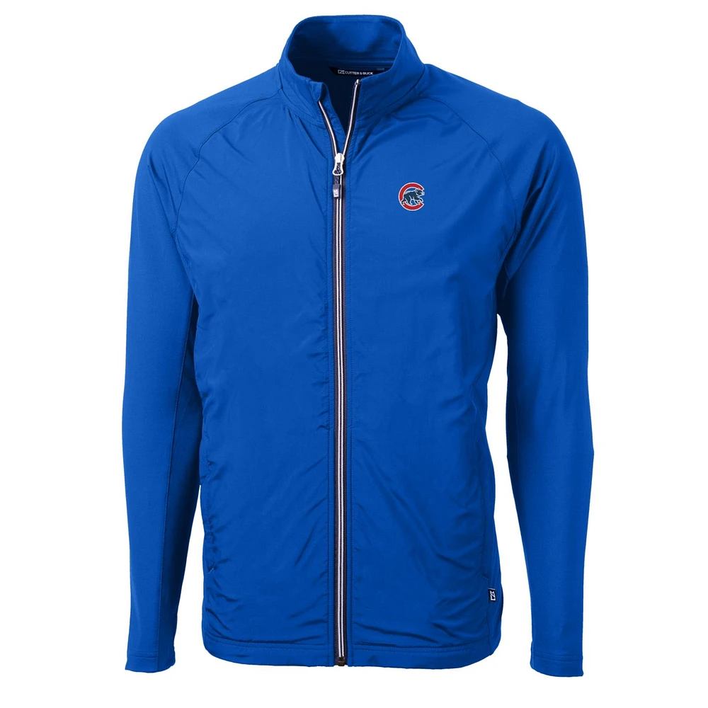 Men's Cutter & Buck Royal Chicago Cubs Big Tall Adapt Eco Knit Full-Zip Jacket