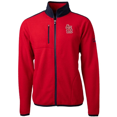 Men's Cutter & Buck Red St. Louis Cardinals Big & Tall Cascade Eco Sherpa Fleece Full-Zip Jacket