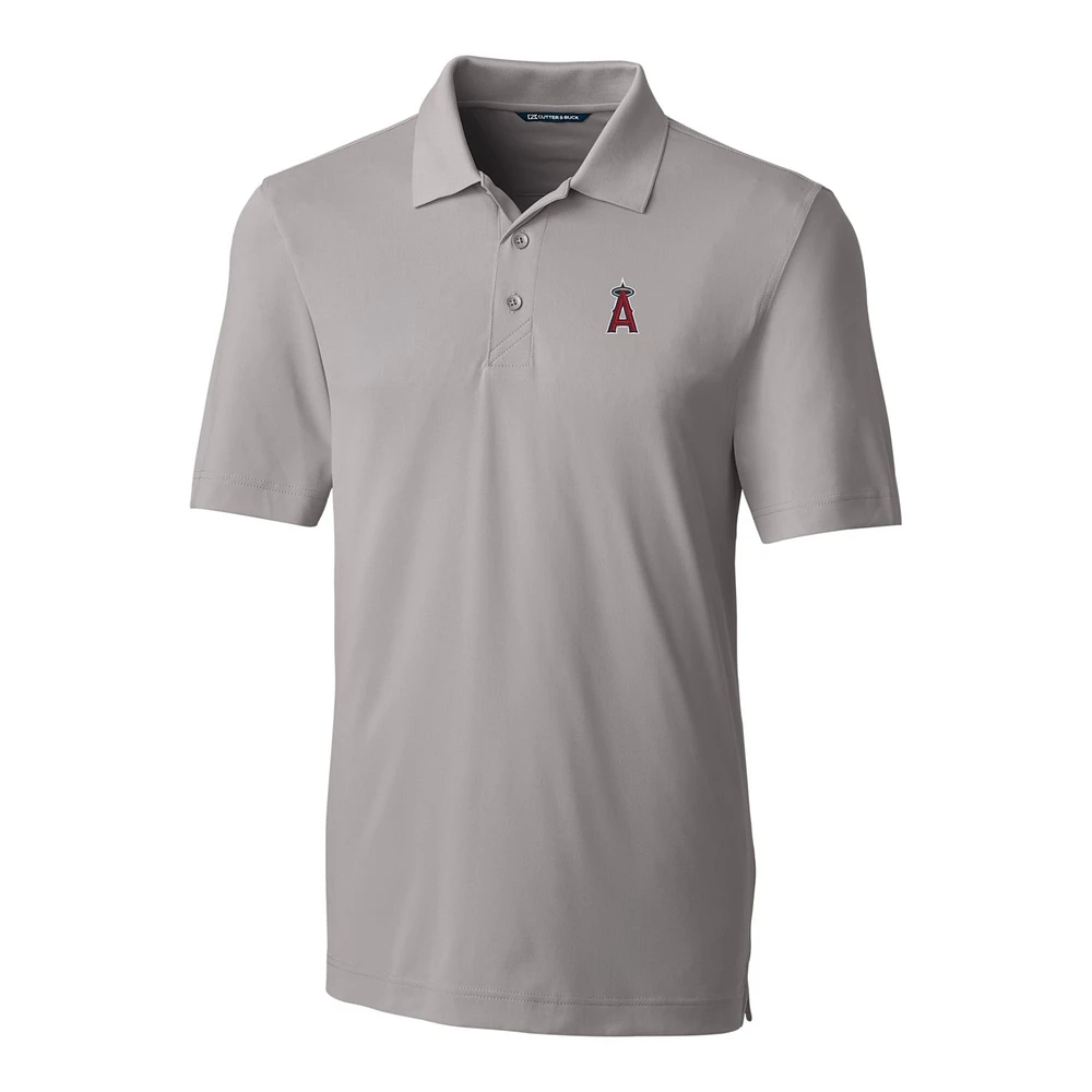 Men's Cutter & Buck Gray Los Angeles Angels Big & Tall Forge Stretch Polo