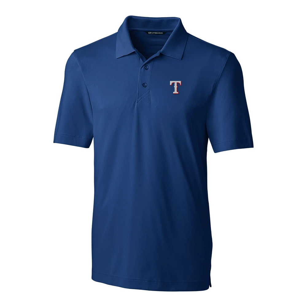 Men's Cutter & Buck Royal Texas Rangers Big Tall Forge Stretch Polo