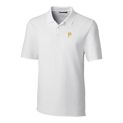 Men's Cutter & Buck White Pittsburgh Pirates Big & Tall Forge Stretch Polo