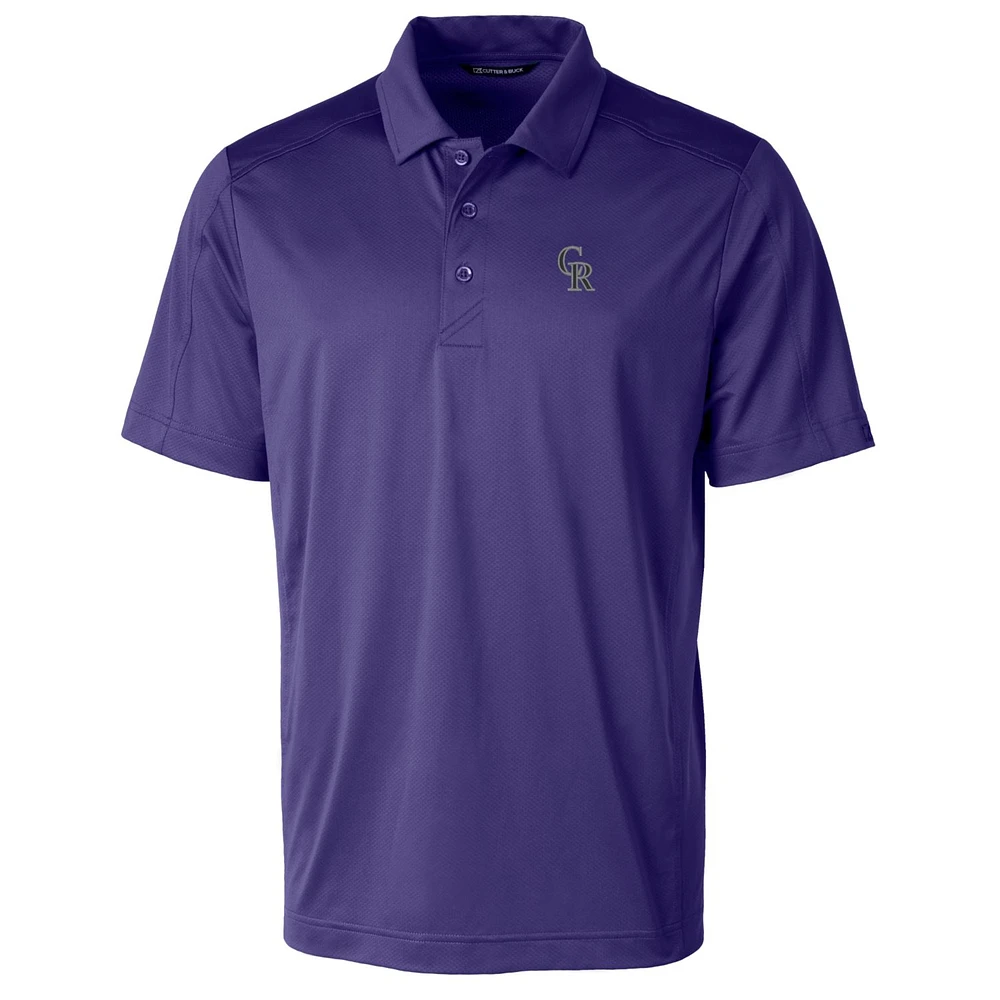 Men's Cutter & Buck Purple Colorado Rockies Big Tall Prospect Textured Stretch Polo