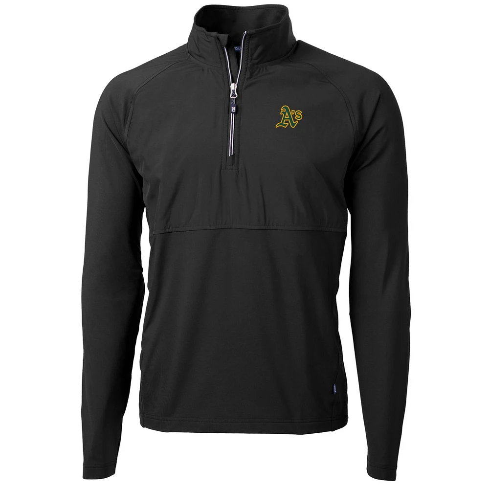 Men's Cutter & Buck Athletics Adapt Eco Knit Hybrid Recycled Quarter-Zip Pullover Jacket