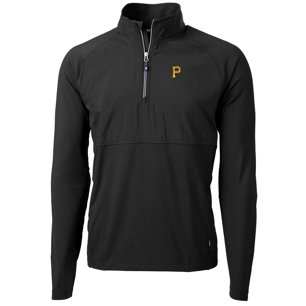 Men's Cutter & Buck Pittsburgh Pirates Adapt Eco Knit Hybrid Recycled Quarter-Zip Pullover Jacket