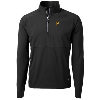 Men's Cutter & Buck Pittsburgh Pirates Adapt Eco Knit Hybrid Recycled Quarter-Zip Pullover Jacket