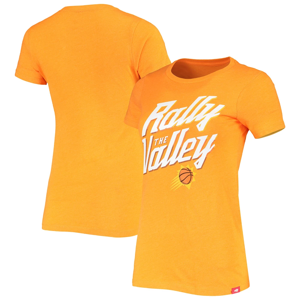 Women's Sportiqe Heathered Orange Phoenix Suns Rally the Valley Davis T-Shirt