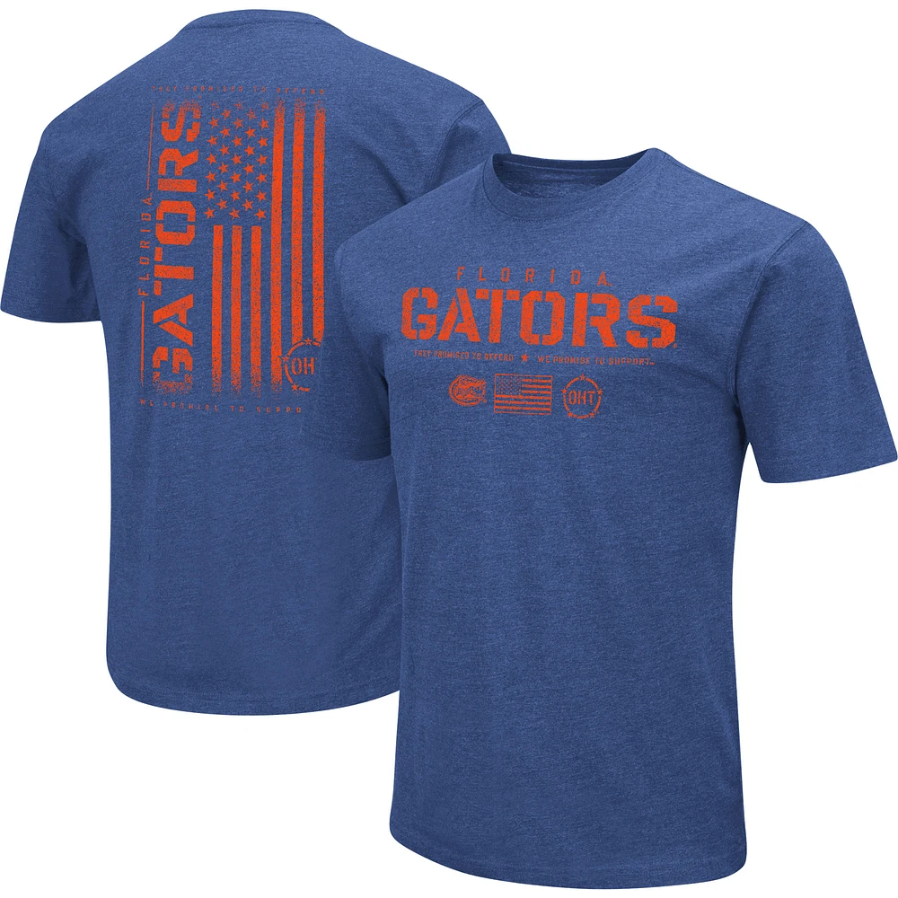 Men's Colosseum Royal Florida Gators OHT Military Appreciation Flag 2.0 T-Shirt