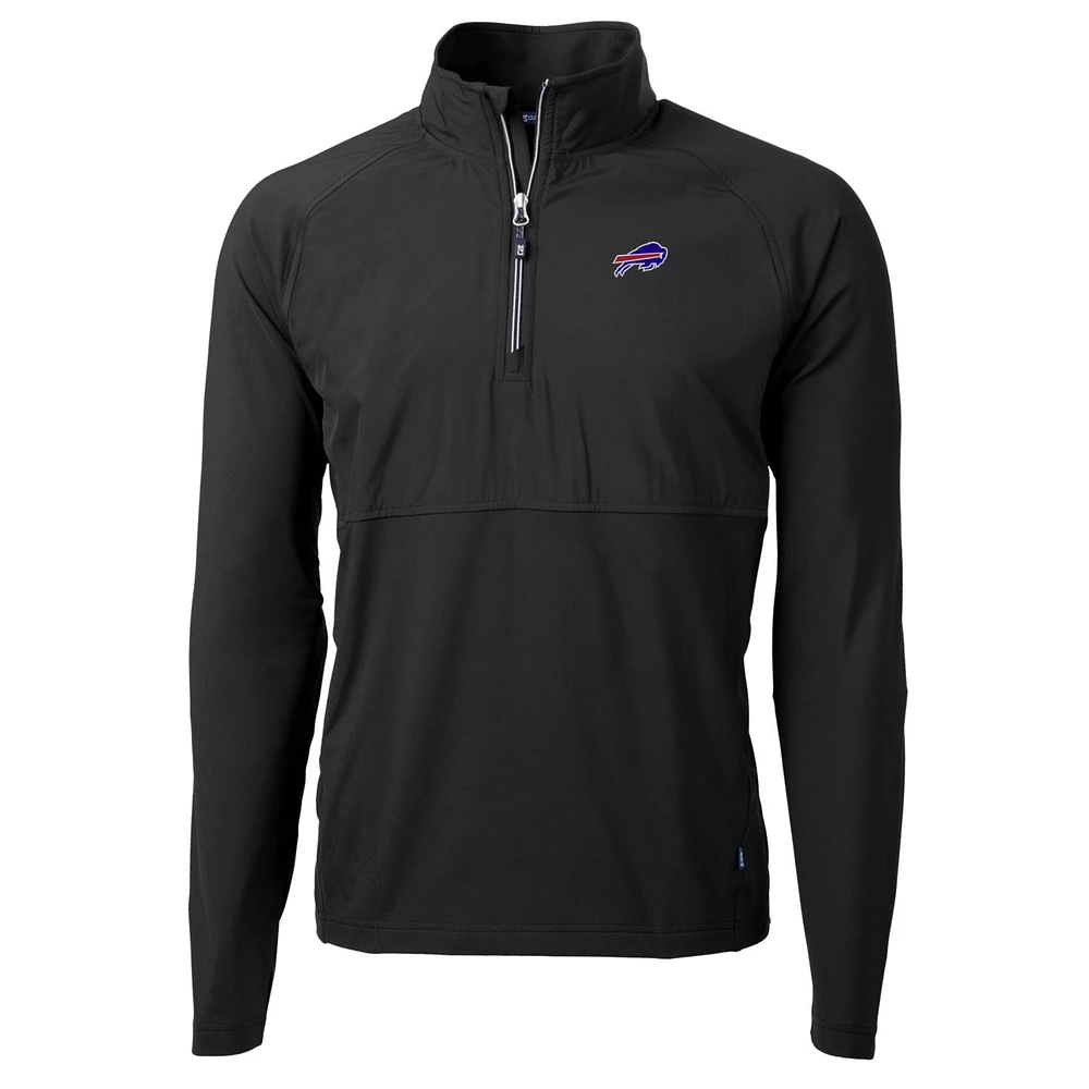 Men's Cutter & Buck Buffalo Bills Adapt Eco Knit Hybrid Recycled Quarter-Zip Raglan Jacket