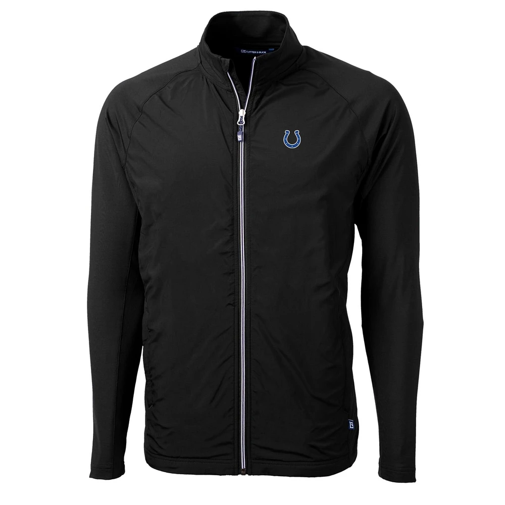 Men's Cutter & Buck Indianapolis Colts Big Tall Adapt Eco Knit Full-Zip Raglan Jacket