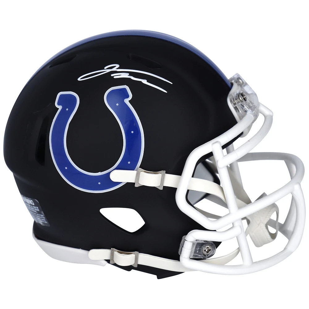 Jonathan Taylor Indianapolis Colts Autographed Riddell Black Matte Speed Mini Helmet