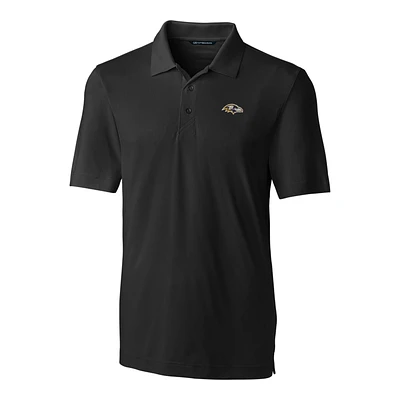 Men's Cutter & Buck Black Baltimore Ravens Big & Tall Forge Stretch Polo