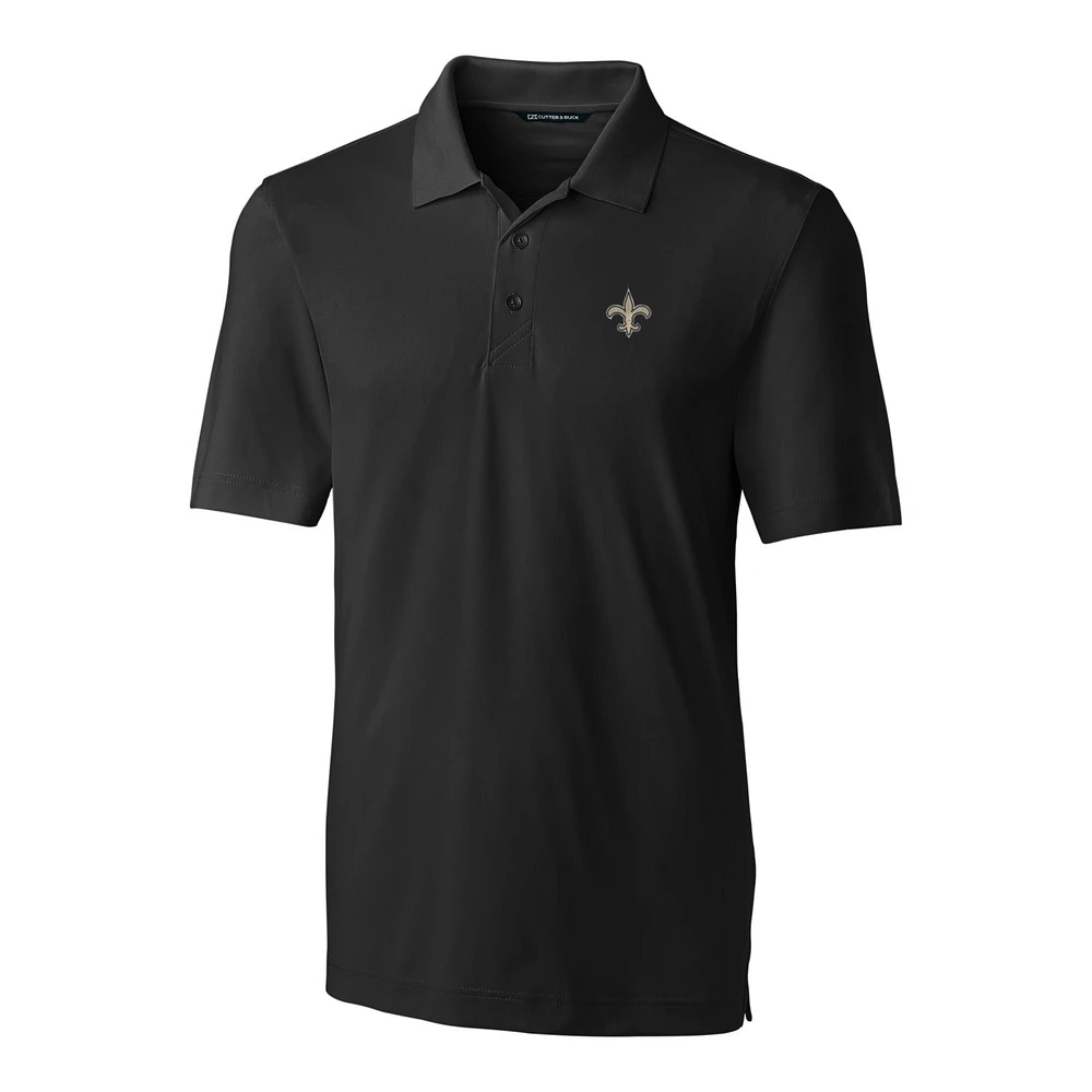 Men's Cutter & Buck Black New Orleans Saints Big Tall Forge Stretch Polo